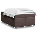 Casa si Gradina - Mobilier - Paturi si accesorii - Paturi - Pat box spring cu saltea, maro inchis, 120x190 cm, textil - Infinity.ro