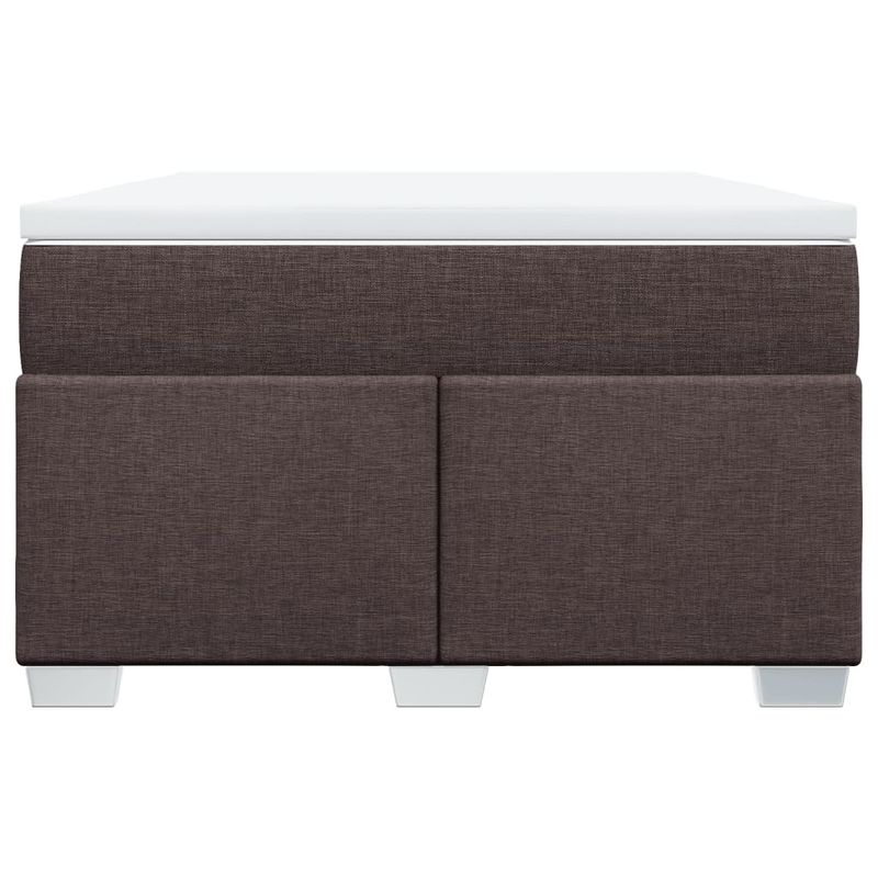 Casa si Gradina - Mobilier - Paturi si accesorii - Paturi - Pat box spring cu saltea, maro inchis, 120x190 cm, textil - Infinity.ro