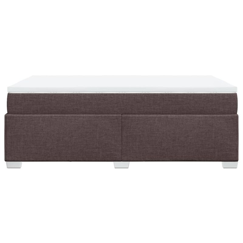Casa si Gradina - Mobilier - Paturi si accesorii - Paturi - Pat box spring cu saltea, maro inchis, 120x190 cm, textil - Infinity.ro