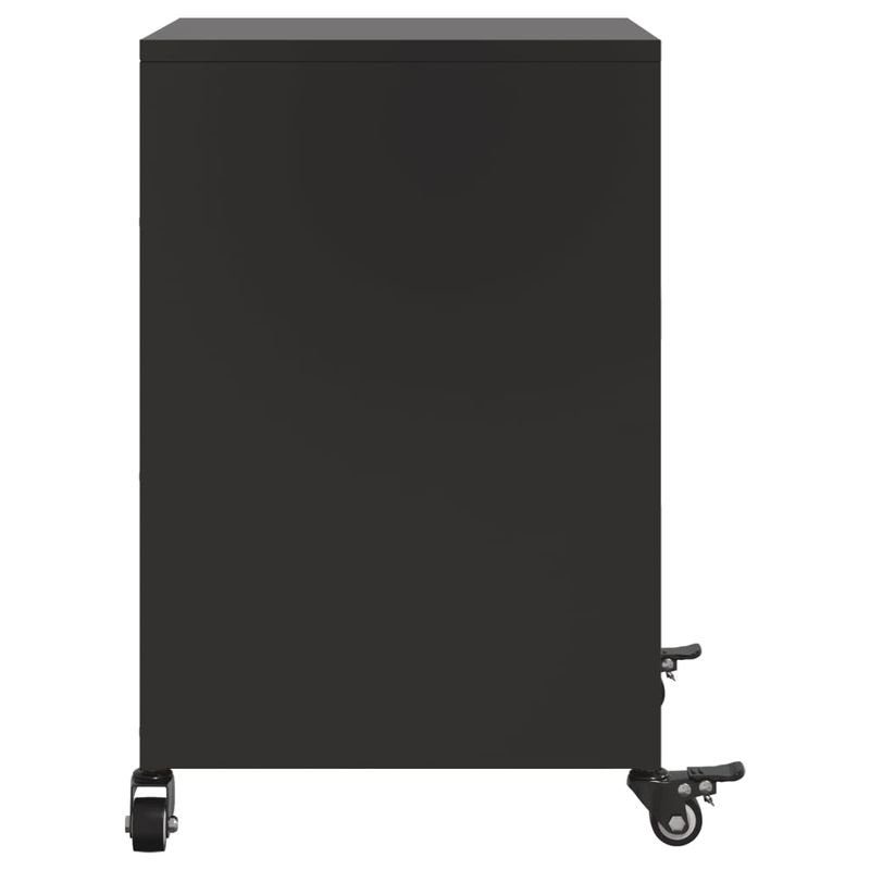Casa si Gradina - Mobilier - Comode si corpuri - Noptiere - Noptiera, negru, 36x39x59 cm, otel - Infinity.ro