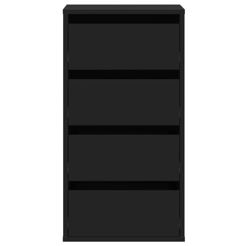 Casa si Gradina - Mobilier - Comode si corpuri - Comode - Dulap colt cu sertare negru 40x41x76 cm lemn prelucrat - Infinity.ro