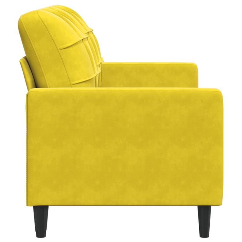 Casa si Gradina - Mobilier - Canapele si coltare - Canapele - Canapea cu 2 locuri, galben, 140 cm, catifea - Infinity.ro