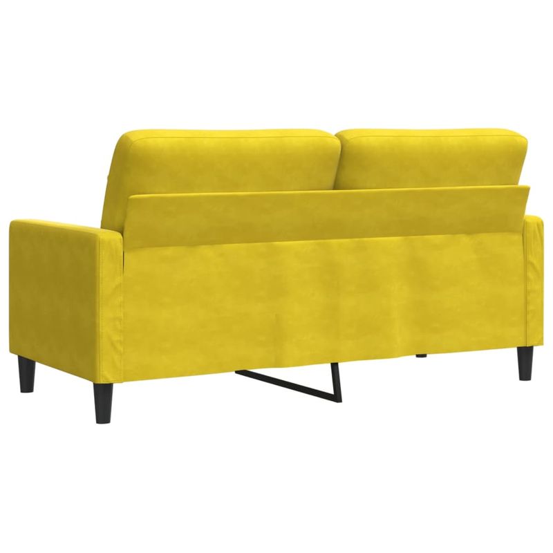Casa si Gradina - Mobilier - Canapele si coltare - Canapele - Canapea cu 2 locuri, galben, 140 cm, catifea - Infinity.ro