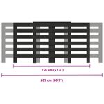 Casa si Gradina - Termice - Calorifere si accesorii - Accesorii calorifere - Masca pentru calorifer, negru, 205x21,5x83,5 cm, lemn prelucrat - Infinity.ro