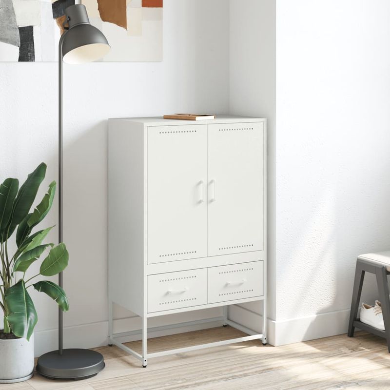 Casa si Gradina - Mobilier - Comode si corpuri - Corpuri bucatarie - Dulap inalt, alb, 68x39x111,5 cm, otel laminat la rece - Infinity.ro
