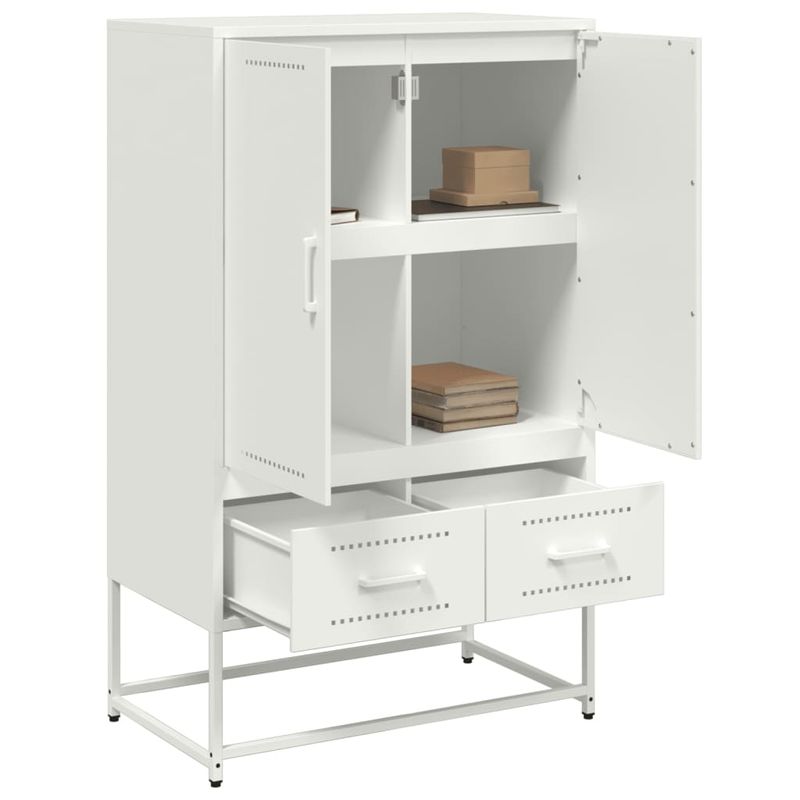 Casa si Gradina - Mobilier - Comode si corpuri - Corpuri bucatarie - Dulap inalt, alb, 68x39x111,5 cm, otel laminat la rece - Infinity.ro