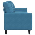 Casa si Gradina - Mobilier - Canapele si coltare - Canapele - Canapea cu 3 locuri, Albastru, 210 cm, material catifea - Infinity.ro