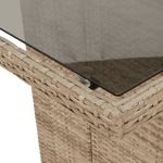 Casa si Gradina - Gradina si terasa - Mobilier exterior - Seturi mobila gradina - Set de masa pentru gradina, 7 piese, cu perne, bej, poliratan - Infinity.ro
