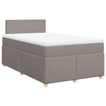 Casa si Gradina - Mobilier - Paturi si accesorii - Paturi - Pat box spring cu saltea, taupe, 120x190 cm material textil - Infinity.ro