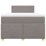 Casa si Gradina - Mobilier - Paturi si accesorii - Paturi - Pat box spring cu saltea, taupe, 120x190 cm material textil - Infinity.ro