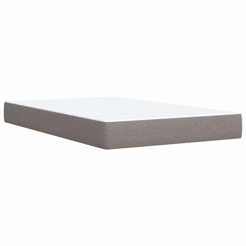 Casa si Gradina - Mobilier - Paturi si accesorii - Paturi - Pat box spring cu saltea, taupe, 120x190 cm material textil - Infinity.ro