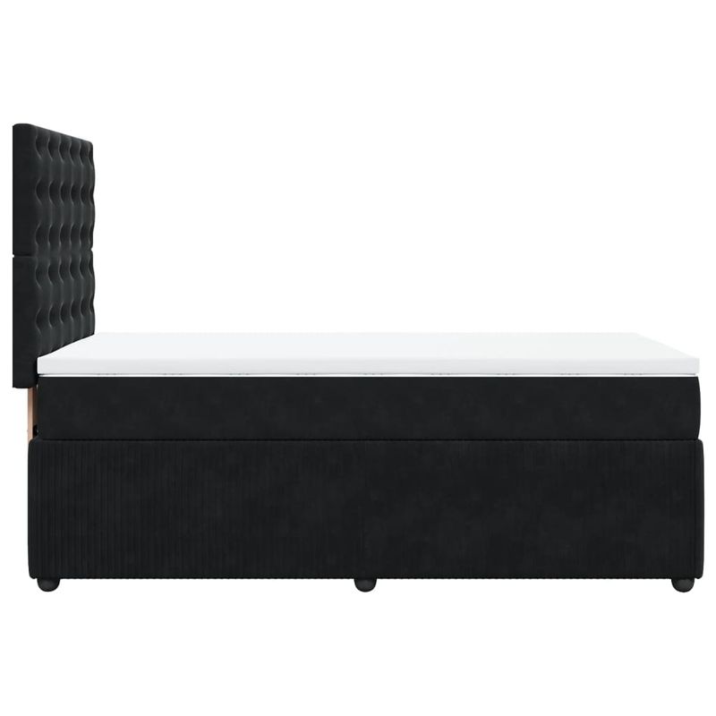 Casa si Gradina - Mobilier - Paturi si accesorii - Paturi - Pat box spring cu saltea, negru, 90x190 cm, catifea - Infinity.ro