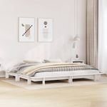 Casa si Gradina - Mobilier - Paturi si accesorii - Paturi - Cadru de pat fara saltea, alb, 180x200 cm, lemn masiv pin - Infinity.ro