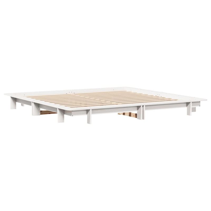 Casa si Gradina - Mobilier - Paturi si accesorii - Paturi - Cadru de pat fara saltea, alb, 180x200 cm, lemn masiv pin - Infinity.ro