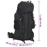Sport si Outdoor - Articole de voiaj - Rucsacuri - Rucsac de drumetie, negru, 80 L, tesatura oxford - Infinity.ro