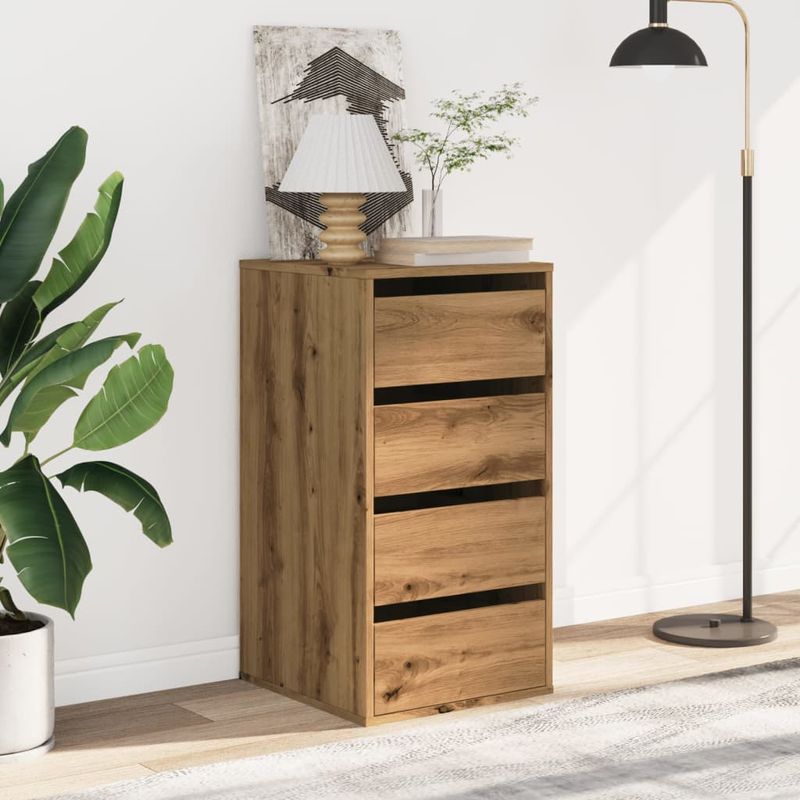 Casa si Gradina - Mobilier - Comode si corpuri - Comode - Dulap colt sertare stejar artizanal 40x41x76 cm lemn prelucrat - Infinity.ro