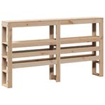 Casa si Gradina - Mobilier - Paturi si accesorii - Accesorii paturi - Tablie de pat cu rafturi, 160 cm, lemn masiv de pin, natural, mărime 166x19x82 cm - Infinity.ro
