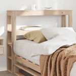 Casa si Gradina - Mobilier - Paturi si accesorii - Accesorii paturi - Tablie de pat cu rafturi, 75 cm, lemn masiv de pin, mărime 81x19x82 cm - Infinity.ro