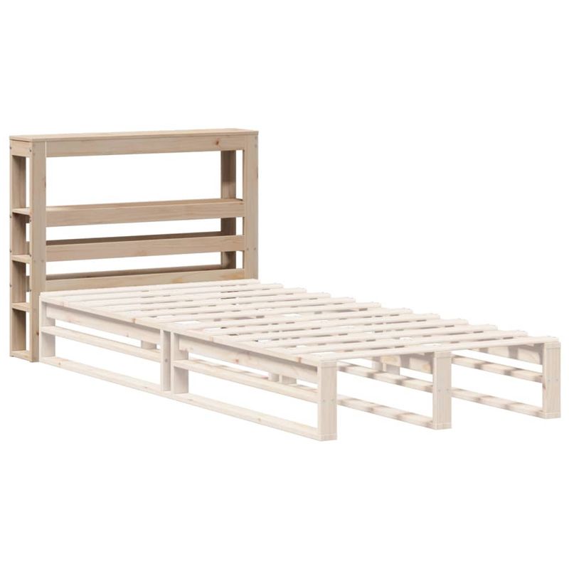 Casa si Gradina - Mobilier - Paturi si accesorii - Accesorii paturi - Tablie de pat cu rafturi, 75 cm, lemn masiv de pin, mărime 81x19x82 cm - Infinity.ro