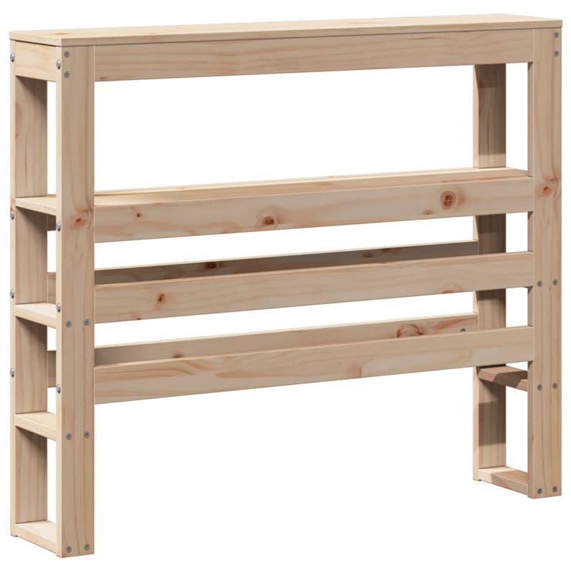 Casa si Gradina - Mobilier - Paturi si accesorii - Accesorii paturi - Tablie de pat cu rafturi, 75 cm, lemn masiv de pin, mărime 81x19x82 cm - Infinity.ro