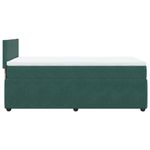 Casa si Gradina - Mobilier - Paturi si accesorii - Paturi - Pat box spring cu saltea, verde inchis, 100x200 cm, catifea - Infinity.ro