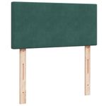 Casa si Gradina - Mobilier - Paturi si accesorii - Paturi - Pat box spring cu saltea, verde inchis, 100x200 cm, catifea - Infinity.ro