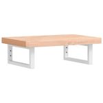 Casa si Gradina - Mobilier - Biblioteci si rafturi - Rafturi - Raft pentru lavoar montat pe perete, otel si lemn masiv fag - Infinity.ro