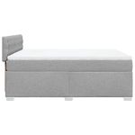 Casa si Gradina - Mobilier - Paturi si accesorii - Paturi - Pat continental cu saltea, gri deschis, 160x200 cm, textil - Infinity.ro