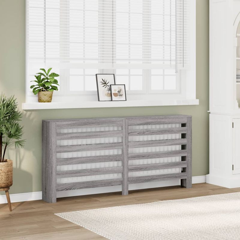 Casa si Gradina/Termice/Calorifere si accesorii/Accesorii calorifere - Masca pentru calorifer, gri sonoma, 175x20x82 cm lemn prelucrat - Infinity.ro