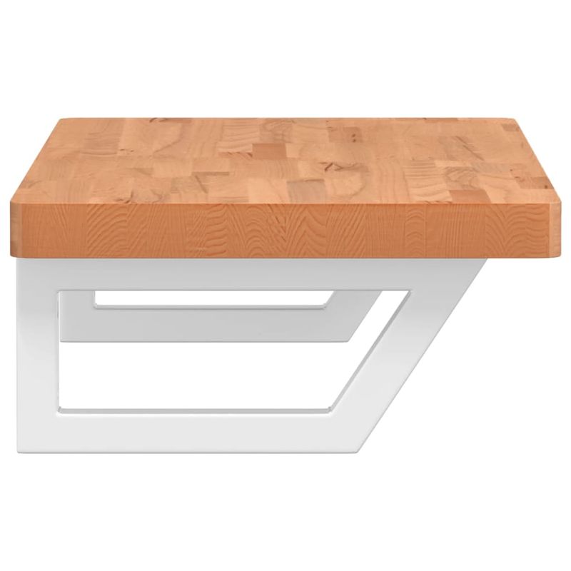 Casa si Gradina - Mobilier - Biblioteci si rafturi - Rafturi - Raft pentru lavoar montat pe perete, otel si lemn masiv fag - Infinity.ro