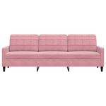 Casa si Gradina - Mobilier - Canapele si coltare - Canapele - Canapea cu 3 locuri, roz, 210 cm, catifea - Infinity.ro