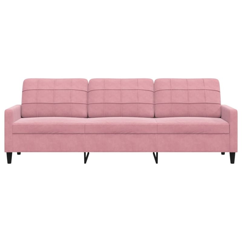 Casa si Gradina - Mobilier - Canapele si coltare - Canapele - Canapea cu 3 locuri, roz, 210 cm, catifea - Infinity.ro