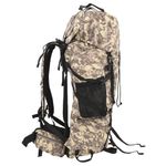 Sport si Outdoor - Articole de voiaj - Rucsacuri - Rucsac de drumetie, camuflaj maro camel, 100 L, tesatura oxford - Infinity.ro
