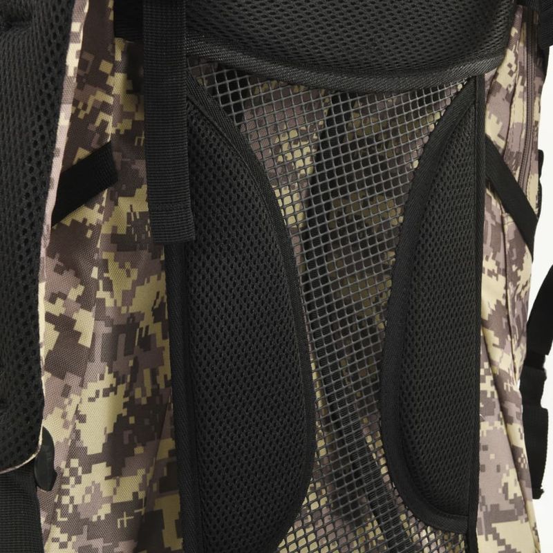 Sport si Outdoor - Articole de voiaj - Rucsacuri - Rucsac de drumetie, camuflaj maro camel, 100 L, tesatura oxford - Infinity.ro