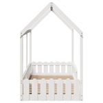 Casa si Gradina - Mobilier - Paturi si accesorii - Paturi - Cadru pat tip casa pentru copii alb 90x200 cm lemn masiv de pin - Infinity.ro