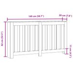 Casa si Gradina - Termice - Calorifere si accesorii - Accesorii calorifere - Masca pentru calorifer, lemn vechi, 149x20x82cm, lemn prelucrat - Infinity.ro