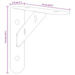 Casa si Gradina - Mobilier - Biblioteci si rafturi - Rafturi - Suporturi rafturi, 4 buc., 15x2,5x11,5 cm negru otel inoxidabil - Infinity.ro