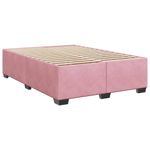 Casa si Gradina - Mobilier - Paturi si accesorii - Paturi - Pat box spring cu saltea, roz, 160x200 cm, catifea - Infinity.ro