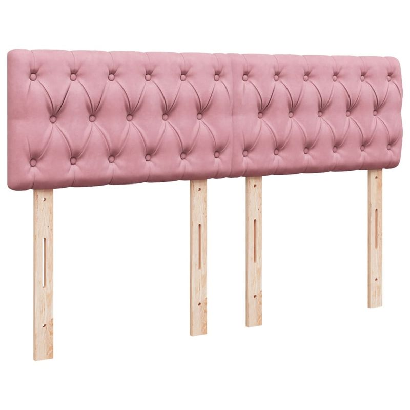 Casa si Gradina - Mobilier - Paturi si accesorii - Paturi - Pat box spring cu saltea, roz, 160x200 cm, catifea - Infinity.ro