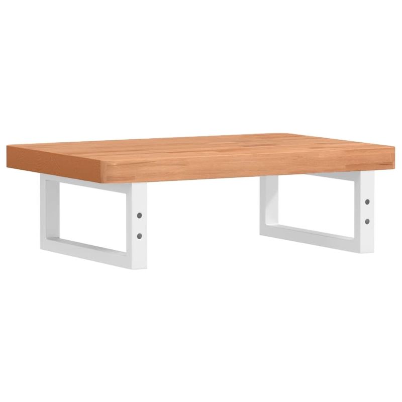 Casa si Gradina - Mobilier - Biblioteci si rafturi - Rafturi - Raft pentru lavoar montat pe perete, otel si lemn masiv fag - Infinity.ro