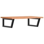 Casa si Gradina - Mobilier - Biblioteci si rafturi - Rafturi - Raft pentru lavoar montat pe perete, otel si lemn masiv fag - Infinity.ro