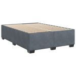 Casa si Gradina - Mobilier - Paturi si accesorii - Paturi - Pat box spring cu saltea, gri inchis, 160x200 cm, catifea - Infinity.ro