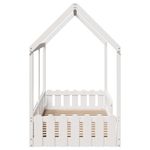 Casa si Gradina - Mobilier - Paturi si accesorii - Paturi - Cadru pat tip casa pentru copii alb 90x190 cm lemn masiv de pin - Infinity.ro