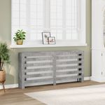 Casa si Gradina/Termice/Calorifere si accesorii/Accesorii calorifere - Masca pentru calorifer, gri beton, 175x20x82 cm, lemn prelucrat - Infinity.ro