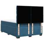 Casa si Gradina - Mobilier - Paturi si accesorii - Paturi - Pat box spring cu saltea, albastru, 160x200 cm, catifea - Infinity.ro