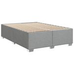 Casa si Gradina - Mobilier - Paturi si accesorii - Paturi - Pat continental cu saltea, gri deschis, 160x200 cm, textil - Infinity.ro