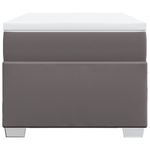 Casa si Gradina - Mobilier - Paturi si accesorii - Paturi - Pat box spring cu saltea, gri, 100x200 cm, piele ecologica - Infinity.ro