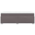Casa si Gradina - Mobilier - Paturi si accesorii - Paturi - Pat box spring cu saltea, gri, 100x200 cm, piele ecologica - Infinity.ro
