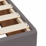 Casa si Gradina - Mobilier - Paturi si accesorii - Paturi - Pat box spring cu saltea, gri, 100x200 cm, piele ecologica - Infinity.ro