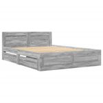 Casa si Gradina - Mobilier - Paturi si accesorii - Paturi - Cadru de pat cu tablie gri sonoma 120x190 cm lemn prelucrat - Infinity.ro